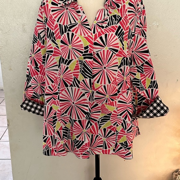 Foxcroft plus size 20W button down shirt 100% cotton - Picture 3 of 9